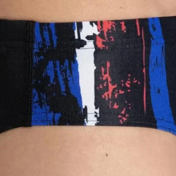 NWT Arena Team Painted Stripes Swim Brief - Picture 6 of 7